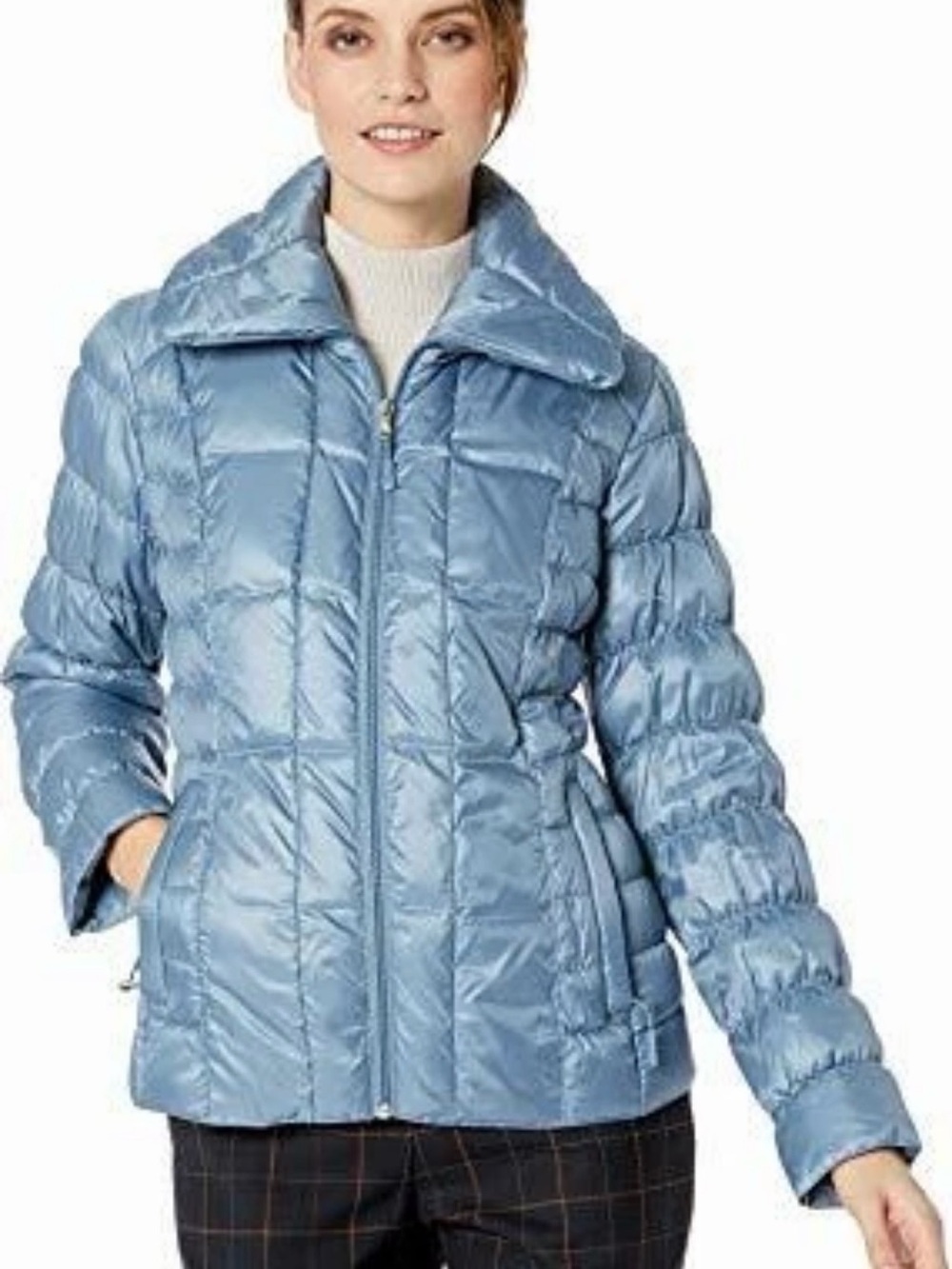 NWT Kenneth Cole Light Blue Quilted Puffer Jacket